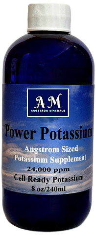 8 oz Power Potassium Supplement by Angstrom Minerals 24000 ppm